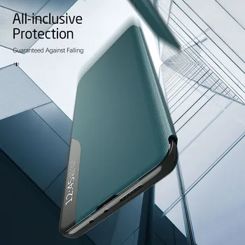 Deri Akıllı Flip Case Samsung Galaxy A 12 32 42 52 S20 FE S8 S9 S10 Not 10 Lite 9 8 20 S21 Ultra Artı manyetik Standı Kapak