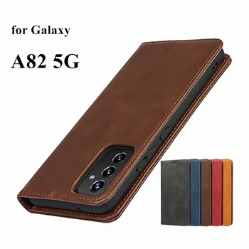 Deri kılıf Samsung Galaxy Kuantum 2 / A82 5G Flip case kart tutucu Kılıf Manyetik cazibe Kapak Cüzdan Koruyucu kılıf