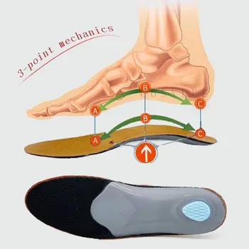 Deri Ortez Astarı Düz Ayak Kemer Desteği ortopedik ayakkabılar Taban Erkekler Kadınlar Çocuklar İçin O / X Bacak Düzeltilmiş Tabanlık