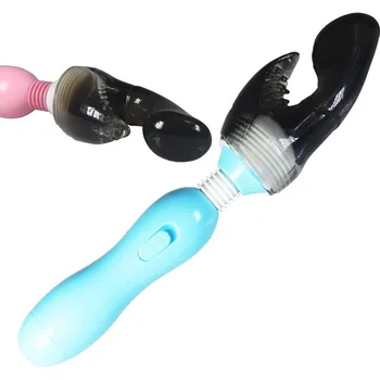 Değnek Vibratör köpekbalığı kafa dil Mastürbasyon Klitoris G noktası Orgazm Masaj Anal vajinal AV Titreşimli Sopa,popo Seks Oyuncakları kadınlar için