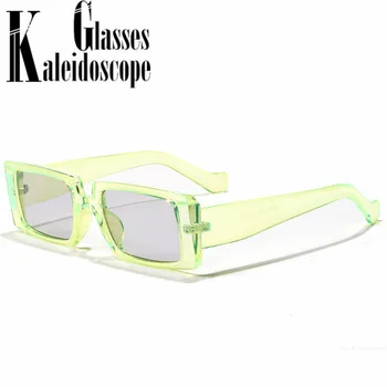 Dikdörtgen Güneş Gözlüğü Kadın Moda Marka Tasarımcısı Büyük Çerçeve güneş gözlüğü Bayanlar Vintage Şeker Renk Gözlük Shades UV400