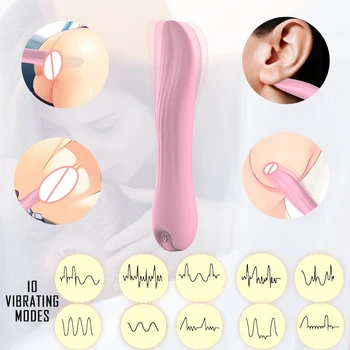 Dil Vibratör Kadınlar İçin Klitoris Yalama G-spot Stimülatörü Vajina Enayi Meme Oral Seks Seks Oyuncakları Kadın Masturbator