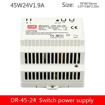 Din Ray tipi anahtarlama güç kaynağı DR-45W-24V 2A 12v3.5a AC 220V değişken 24/12 trafo DC 24VDC / 12VDC çıkış