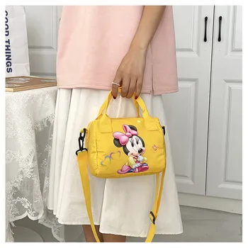 Disney 2022 Yeni omuz çantaları Çizgi Film Mickey Mouse Rahat Kadın alışveriş çantası Sevimli Anime Moda Çanta askılı çanta Hediyeler