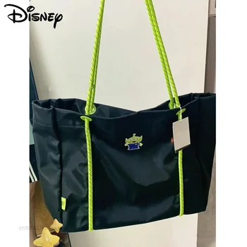 Disney Alien Yeni Tote Çanta Kadın Alışveriş Çantaları Karikatür Rahat Açık Çanta Kadın Siyah omuzdan askili çanta Büyük Kapasiteli Çanta