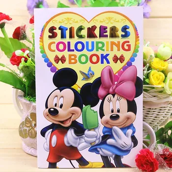 Disney karikatür kız dondurulmuş boyama kitabı Mickey Minnie Çizim erkek arabalar resimli kitap Boyama Malzemeleri oyuncaklar
