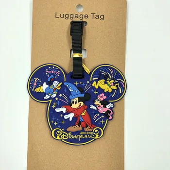 Disney karikatür Mickey Mouse seyahat bagaj etiketi Minnie Bavul KİMLİK Adres Tutucu Bagaj biniş kartı Etiketi taşınabilir etiket kolye