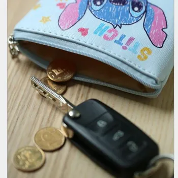 Disney Minnie Mouse taşınabilir çok amaçlı depolama tsum bozuk para cüzdanı karikatür Dikiş PU deri çanta