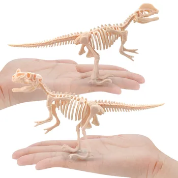 DIY Dinozor İskeleti Montaj Modeli Oyuncak Orta Tyrannosaurus Rex / Triceratops Yapı Taşları 3D Montaj Eğitici Oyuncaklar