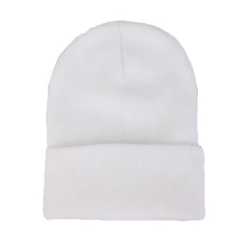 DIY Kış Şapka Nakış Ve Baskı Bere Özel Logo Kap Streetwear Bonnets Katı Kap Bere Takımı Örme Şapka
