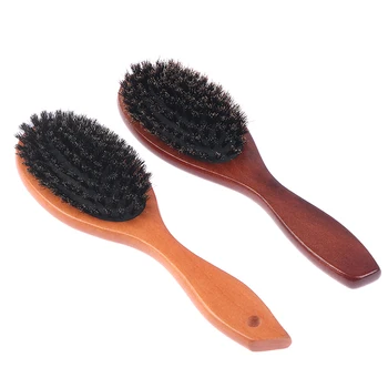 Doğal Domuzu Kıl Saç Fırçası Masaj Tarak anti-statik Saç Derisi iğneli fırça Kayın Ahşap Saplı Saç Fırçası Tarak Şekillendirici Aracı