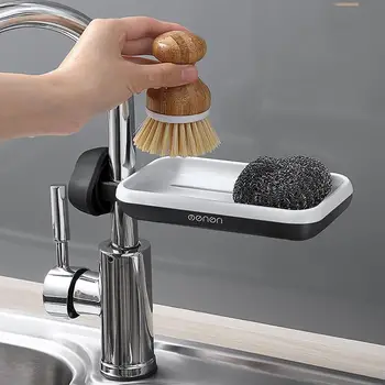 Drenaj raf sağlam mutfak musluk sünger tutucu yeniden kullanılabilir drenaj sepeti