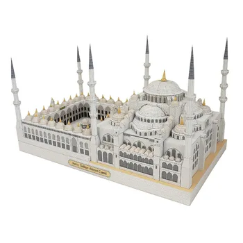 Dünyaca Ünlü Binalar Cami Tapınaklar Kale Mimari Serisi 3D Kağıt Modeli DIY El Yapımı Oyuncak