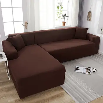 Düz renk basit elastik kanepe kılıfı