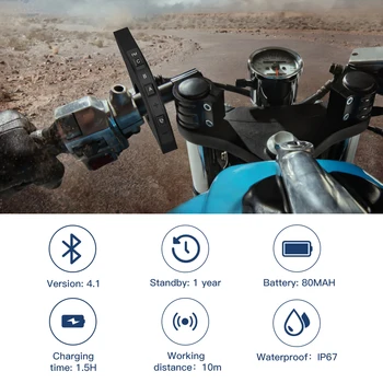 EJEAS EUC Bluetooth motosiklet gidonu Kavrama Uzaktan Kumanda Uyumlu Quıck20 / E300 / Quıck7 İnterkom