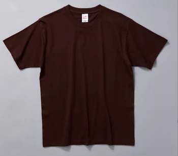 Ekip boyun t-shirt saf pamuk Fırçalanmış kalınlaşmış retro gevşek dip T-shirt Çabuk kuruyan yaka özel spor tişört