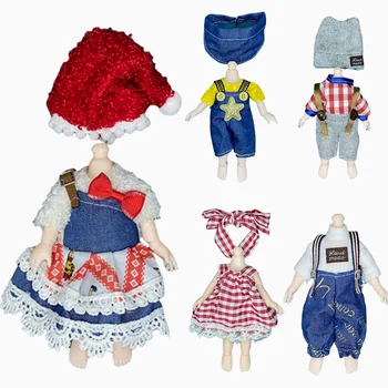 El yapımı BJD Giysileri 16cm OB11 Bebek 1/12 DIY Hareketli Eklemler Heykelcik Prenses Kız bebek oyuncakları Aksesuarları