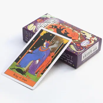 En Popüler Tarot Güverte Kartları Set 78 Kart Cadılar Bayramı Tarot Kartları Oyunları Ve Kılavuz İçin Cadı Kehanet Oyunu