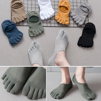 Erkek beş parmak çorap Yaz erkek çorap ince pamuklu çorap deodorant ter emici bölünmüş ayak çorap Tekne Çorap Ayak Bileği Çorap