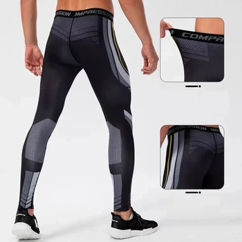 Erkek Koşu Tayt Spor Hızlı Kuru Spor Salonu Spor Tayt Egzersiz Eğitimi Koşu Spor Pantolon Sıkıştırma spor pantolonları