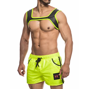 Erkek Neopren göğüs askısı Şort Pantolon Spor Egzersiz Spor Fanilalar Rahat Omuz Askısı Kas göğüs askısı Sandıklar XL