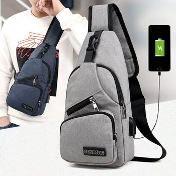 Erkek omuz çantaları USB Şarj Crossbody Çanta Erkekler Anti Hırsızlık Göğüs Çantası Okul Yaz Kısa Seyahat Messenger Çanta 2023 Yeni Varış