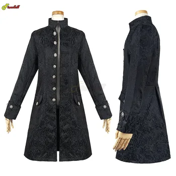 Erkek Ortaçağ Vintage Tailcoat Ceket Steampunk Cosplay Gotik Victorian Frockhalloween Parti Ceket Kostüm