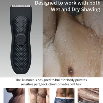 Erkek Şarj Edilebilir Elektrikli Kasık Saç Düzeltici Kasık Saç Düzeltici Erkekler için Vücut Bakım Makası Bikini Epilatör Tıraş Makinesi Jilet