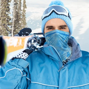 Erkekler Kış Boyun İsıtıcı Polar Baskı Bandana Yarım Yüz Maskesi Bisiklet Avcılık Bisiklet Kayak Koşu Yürüyüş Açık Spor Eşarp Kadınlar