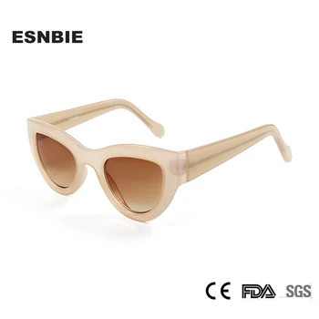 ESNBIE Pembe Güneş Gözlüğü Kadın Kedi Gözü Vintage güneş gözlüğü Seksi lunette de soleil femme oculos UV400 Gözlük Kadın Gözlük