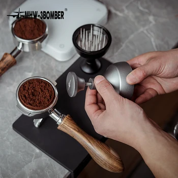 Espresso Kahve Distribütörü Profesyonel Ev Barista Karıştırıcı Ayarlanabilir Derinlik İğne Karıştırma Aracı Espresso Dağıtım