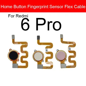Ev Düğmesi Xiaomi Redmi İçin Not 6 6A Pro Ev Düğmesi Parmak İzi Menü Dönüş Anahtarı Tanıma Sensörü Flex Şerit Kablo Parçaları