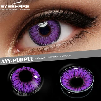 EYESHARE Cosplay renkli kontakt lensler Gözler için Mor Lensler Pembe Lens Makyaj Güzellik Kontakt Lensler Göz Kozmetik Renkli Lens Gözler