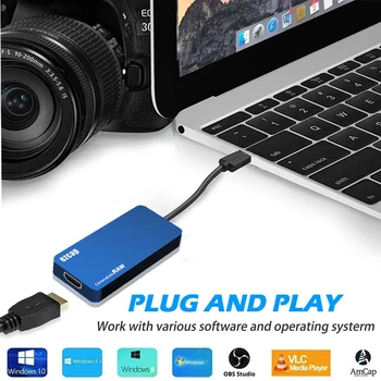 Ezcap 322 4K@30,1080 p 120fps HDMI Video Yakalama Kartı DSLR Üzerinden Video Kayıt, kamera, eylem Kamera Oyunu Yayın Canlı Streaming