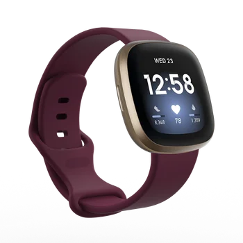 FIFATA Renkli Yumuşak Silikon Resmi saat kayışı Fitbit Versa İçin 3 4 / Fitbit Sense akıllı saat Yedek Bileklik Fitbit