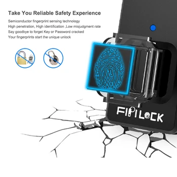 Fipilock FL-S2 Akıllı Kilit Anahtarsız parmak izi kilidi IP65 Su Geçirmez Antii-Hırsızlık güvenli asma kilit Kapı valiz