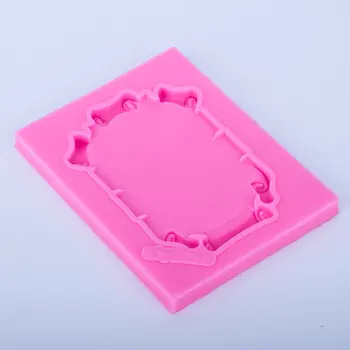 Fotoğraf çerçevesi şekli 3D Zanaat Kabartma Çikolata şekerleme silikon kalıp Fondan Kek Mutfak Dekorasyon DIY Araçları FT-1067