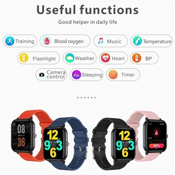 Foxbox 2022 Yeni akıllı saat Erkekler Kadınlar Spor Saati egzersiz kalp atışı takip cihazı izle Vücut Sıcaklığı Monitörü Erkekler Smartwatch