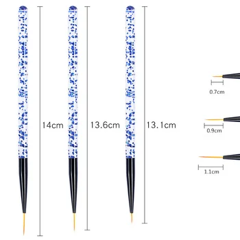 Fırçalar Mor / Mavi Jel Degrade Fırça Pinceles Nail Art Tasarım Ücretsiz Shiping