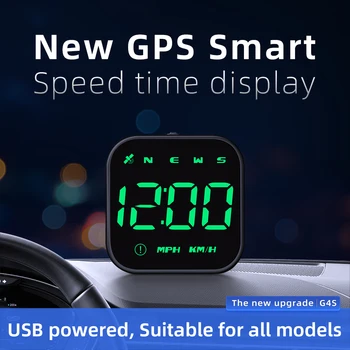 G4S GPS HUD Araba LED Head Up Display Akıllı dijital alarmlı saat Hatırlatma Hız Göstergesi GPS HUD Araba Aksesuarları Tüm Arabalar için