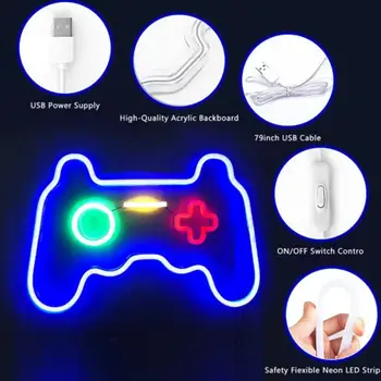 Gamepad Neon Burcu Güzel Yaratıcı Şekli Asmak kolay LED Oyun Denetleyicisi Neon İşaretleri Lamba Dekorasyon Ev için