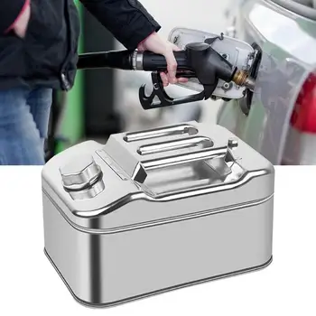Gazlar Paslanmaz Çelik Metal Kare Yakıt Kabı Otomatik Dikey Kare Metal Yakıt Kovası 3 Kulplu Araçlar