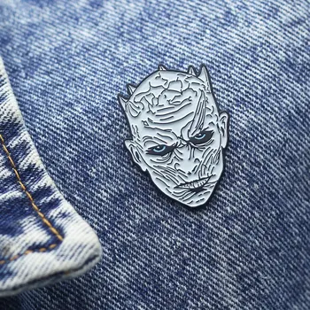 Gece Kral Kafa Portre Rozeti Moda Metal Emaye Broş Denim Ceket Sırt Çantası Pin Dekorasyon Arkadaşlar İçin Hediyeler Ve Fanlar