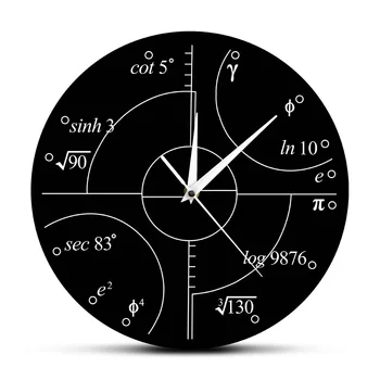 Gelişmiş Matematik İrrasyonel Sayılar duvar saati Bilim Matematik Duvar Sanatı Modern Saat Duvar Saati Sınıf Dekor Öğretmenler Hediye