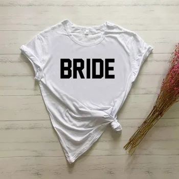 GELİN KABİLE Baskı t-shirt Bekarlığa Veda Partisi Üstleri Kadın Giysileri Üstleri Düğün moda üst giyim Kısa kollu T Shirt Kadın giyim