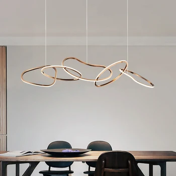 Geometrik yemek odası avize Yeni ışık lüks masa bar post - modern minimalist yaratıcı kişilik tasarımcı