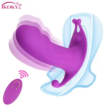 Giyilebilir Külot Vibratör Yapay Penis Vibratör 10 Hız Kadınlar için Seks Oyuncakları Klitoris Stimülatörü Kablosuz Uzaktan Kumanda