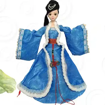Giyinmek Etnik Bebek Elbise Barbie Elbise Parti Elbisesi Çin Antik Kostüm 30cm BJD Aksesuarları Kız Oyuncak Çocuklar Hediye 1/6