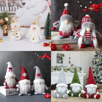 Gnome Noel Süslemeleri 2023 Meçhul Bebek Merry Christmas Süslemeleri Ev Süsleme için Mutlu Yeni Yıl 2022 Festoon Garland