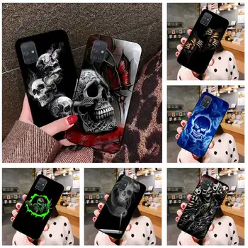 Grim Reaper Kafatası İskelet Yumuşak telefon Kılıfı Kapak İçin Samsung Galaxy A21S A01 A11 A31 A81 A10 A20 A30 A40 A50 A70 A80 A71 A51